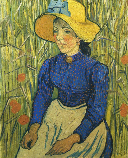 Van Gogh - young-peasant-woman-with-straw-hat-1890