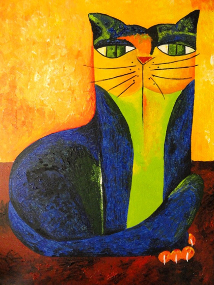 Aldemir Martins - Gato azul