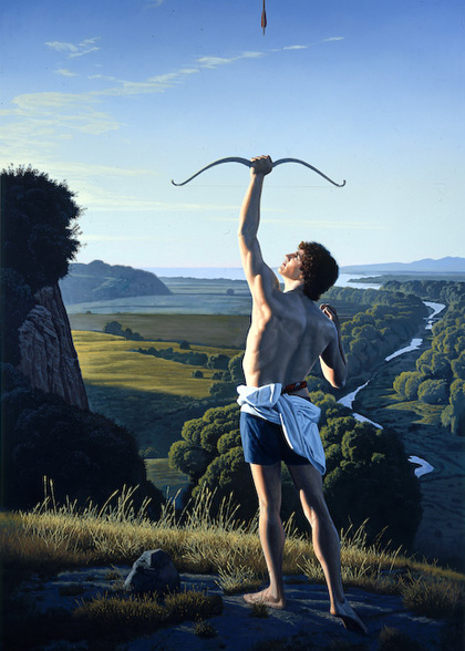 David Ligare - Landscape with an archer - 1991