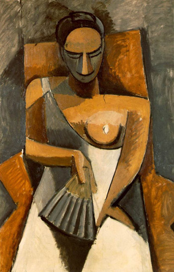 Pablo Picasso - Mulher com Leque - óleo sobre tela, 1908