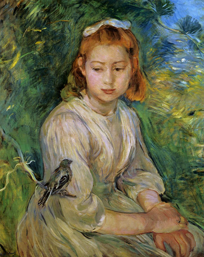 Berthe Morisot - Menina com um passarinho