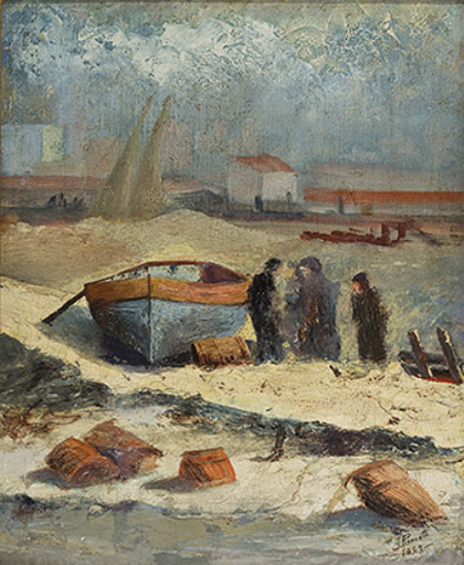 José Pancetti - Barco e Pescadores, 1933
