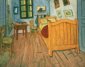 "O poema quer ser útil / ao mobiliário / da noite solitária" (Angélica Torres Lima) - Vincent Van Gogh - Quarto em Arles (1888)
