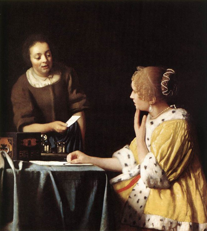 Vermeer - Mulher com Criada segurando uma carta