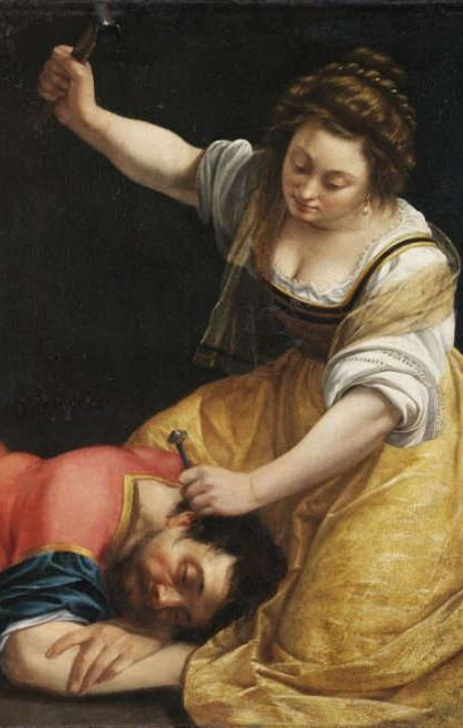 Artemisia Gentileschi - Jael e Sísara-1620-detalhe