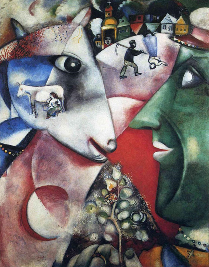 Marc Chagall - Eu e a aldeia-1911
