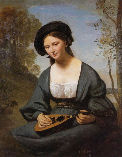 Camille Corot - Femme avec mandoline-1850