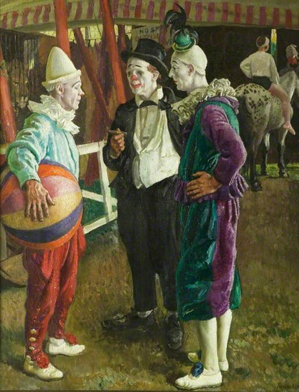 Laura Knight - the.three.clowns-1930