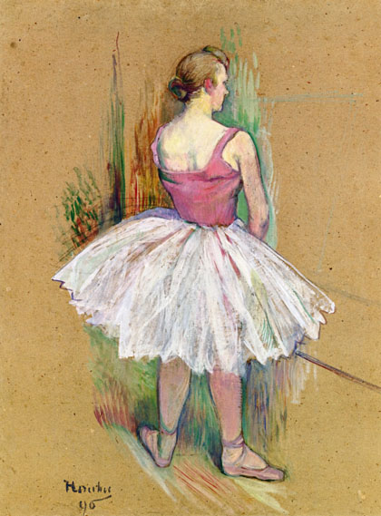 Toulouse-Lautrec - Dancer on foot - back view