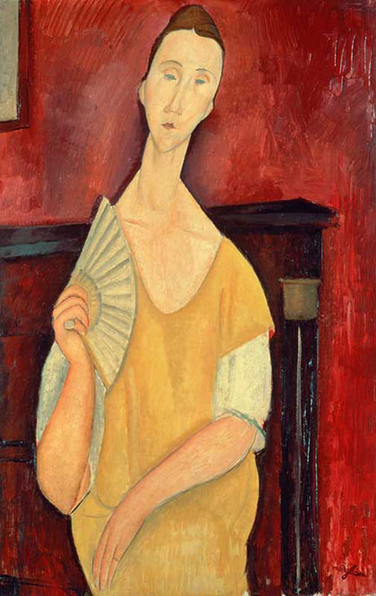 Modigliani - woman.with.a.fan-1919