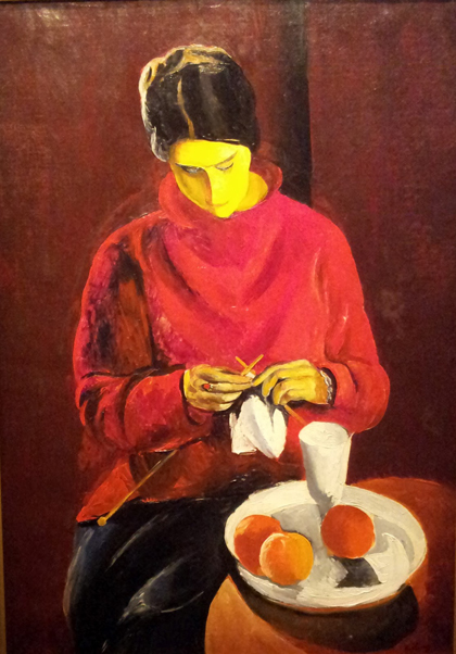 Moise Kisling - La femme au pullover rouge-1917