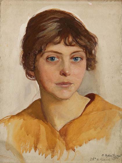Zinaida Evgenievna Serebriakova - Portrait of a young woman-1915